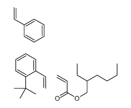 1-tert-butyl-2-ethenylbenzene,2-ethylhexyl prop-2-enoate,styrene结构式