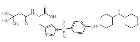 N-BOC-1-(P-甲苯磺酰基)-L-组氨酸 二环己基铵盐结构式