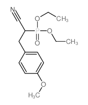 Phosphonic acid, [1-cyano-2- (4-methoxyphenyl)ethyl]-, diethyl ester结构式