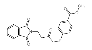 methyl 4-[4-(1,3-dioxoisoindol-2-yl)-2-oxo-butyl]sulfanylbenzoate结构式