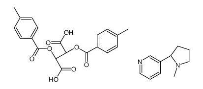 S-(-)-3-(1-Methyl-2-pyrrolidinyl)pyridinium (+)-Di-p-toluoyl Tartrate Structure