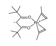 (2,2,6,6-tetramethyl-3,5-heptanedionate)Rh(propene)2 Structure