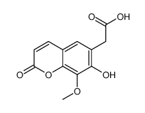 6-(CarboxyMethyl)-7-hydroxy-8-Methoxy Coumarin结构式