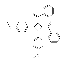 1,2-dibenzoyl-3,4-bis-(4-methoxy-phenyl)-cyclobutane结构式