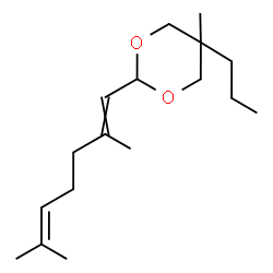2-(2,6-dimethylhepta-1,5-dienyl)-5-methyl-5-propyl-1,3-dioxane结构式