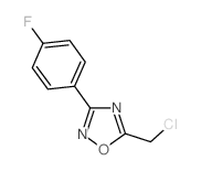 5-(氯甲基)-3-(4-氟苯基)-1,2,4-噁二唑结构式