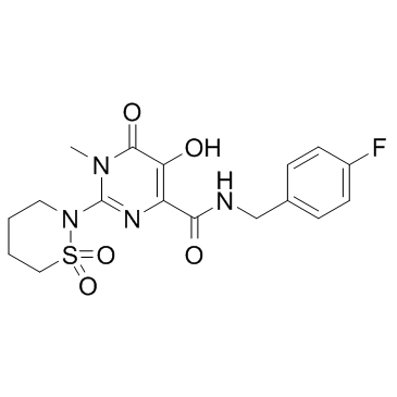 N-[(4-氟苯基)甲基1,6-二氢-5-羟基-1-甲基-6-氧代-2-(四氢-1,1-二氧-2H-1,2-噻嗪-2-基)-4-嘧啶甲酰胺图片