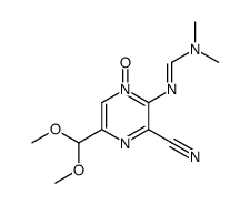 3-Cyano-5-(dimethoxymethyl)-2-[((dimethylamino)methylene)amino]pyrazine 1-oxide结构式