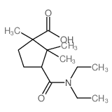 3-(diethylcarbamoyl)-1,2,2-trimethyl-cyclopentane-1-carboxylic acid Structure