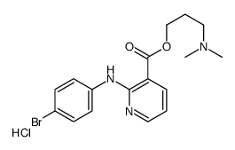 3-(Dimethylamino)propyl 2-((4-bromophenyl)amino)-3-pyridinecarboxylic acid hydrochloride Structure