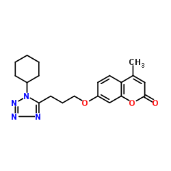 7-[3-(1-Cyclohexyl-1H-tetrazol-5-yl)propoxy]-4-methyl-2H-chromen-2-one Structure