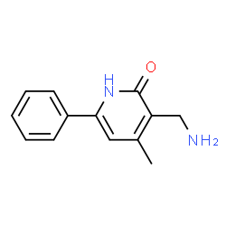 2(1H)-Pyridinone,3-(aminomethyl)-4-methyl-6-phenyl-(9CI) Structure