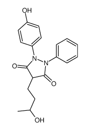 4-(3-hydroxybutyl)-1-(4-hydroxyphenyl)-2-phenylpyrazolidine-3,5-dione Structure