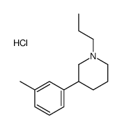 3-(3-methylphenyl)-1-propylpiperidine,hydrochloride Structure