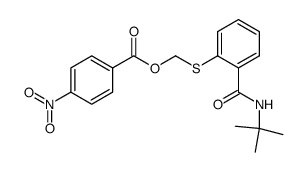 ((2-(tert-butylcarbamoyl)phenyl)thio)methyl 4-nitrobenzoate结构式