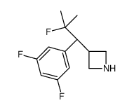 3-[(1S)-1-(3,5-difluorophenyl)-2-fluoro-2-methylpropyl]azetidine结构式