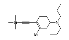 3-bromo-N,N-dipropyl-4-(2-trimethylsilylethynyl)cyclohex-3-en-1-amine结构式