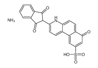 ammonium 3-(2,3-dihydro-1,3-dioxo-1H-inden-2-yl)-7-hydroxybenzo[f]quinoline-9-sulphonate结构式