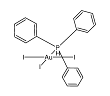 (triphenyl-l5-phosphanyl)gold(IV) iodide结构式