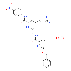 N-CBZ-VAL-GLY-ARG P-NITROANILIDE ACETATE SALT Structure