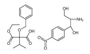 (2R)-2-(1-Methylethyl)-2-(phenylmethoxy)-propanedioic Acid 1-Ethyl Ester (1S,2S)-2-Amino-1-(4-nitrophenyl)-1,3-propanediol Salt结构式