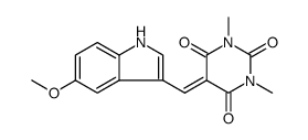 2,4,6(1H,3H,5H)-Pyrimidinetrione, 5-[(5-methoxy-1H-indol-3-yl)methylene]-1,3-dimethyl结构式