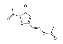 2-acetyl-3-oxo-2,3-dihydroisoxazole-5-carbaldehydeO-acetyl oxime Structure