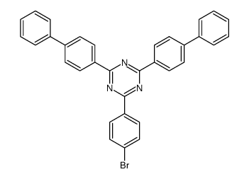 2,4-bis(4-biphenylyl)-6-(4-bromophenyl)-1,3,5-triazine Structure