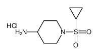 1-cyclopropylsulfonylpiperidin-4-amine,hydrochloride Structure