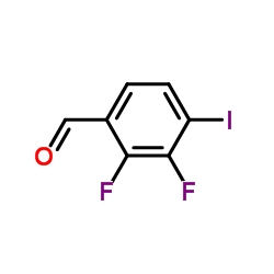 2,3-二氟-4-碘苯甲醛结构式