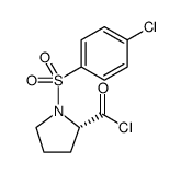 2-Pyrrolidinecarbonyl chloride, 1-[(4-chlorophenyl)sulfonyl]-, (2S)结构式