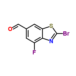2-Bromo-4-fluoro-1,3-benzothiazole-6-carbaldehyde Structure