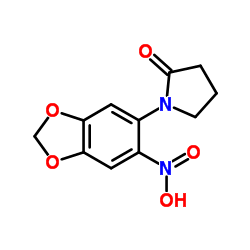 1-(6-Nitro-1,3-benzodioxol-5-yl)-2-pyrrolidinone Structure