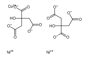 cobalt(2+) dinickel(2+) bis[2-hydroxypropane-1,2,3-tricarboxylate]结构式