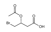 Butanoic acid, 3-(acetyloxy)-4-bromo-, (3R) Structure