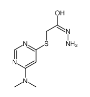 (6-Dimethylaminopyrimidin-4-ylthio)acetohydrazide Structure