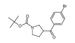 (+/-)-3-(4-bromo-benzoyl)-pyrrolidine-1-carboxylic acid tert-butyl ester Structure