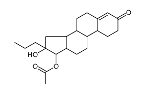 (16-hydroxy-13-methyl-3-oxo-16-propyl-1,2,6,7,8,9,10,11,12,14,15,17-dodecahydrocyclopenta[a]phenanthren-17-yl) acetate结构式