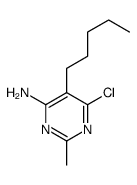 6-chloro-2-methyl-5-pentyl-pyrimidin-4-amine结构式