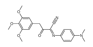 2-(4-dimethylamino-phenylimino)-3-oxo-4-(3,4,5-trimethoxy-phenyl)-butyronitrile结构式