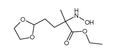 4-[1,3]dioxolan-2-yl-2-hydroxyamino-2-methyl-butyric acid ethyl ester结构式