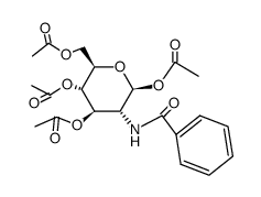 b-D-Glucopyranose,2-(benzoylamino)-2-deoxy-, 1,3,4,6-tetraacetate Structure
