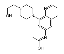 N-[8-[4-(2-hydroxyethyl)piperazin-1-yl]-1,7-naphthyridin-6-yl]acetamide结构式