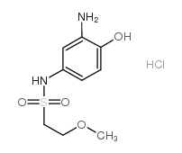 2-氨基苯酚-4-(2'-甲氧基)磺酰乙胺盐酸盐结构式