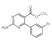 2-氨基-4-(3-溴苯基)嘧啶-5-羧酸甲酯结构式