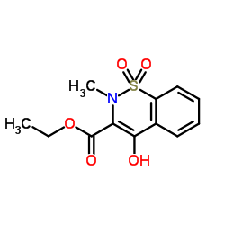 4-羟基-2-甲基-2H-1,2-苯并噻嗪-3-羧酸乙酯1,1-二氧化物结构式