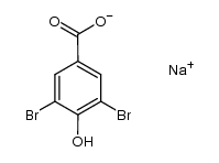 sodium 3,5-dibromo-4-hydroxybenzoate结构式