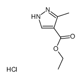 3-methyl-1(2)H-pyrazole-4-carboxylic acid ethyl ester; hydrochloride结构式