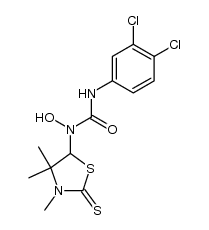 3-(3,4-dichlorophenyl)-1-hydroxy-1-(3,4,4-trimethyl-2-thioxothiazolidin-5-yl)urea Structure