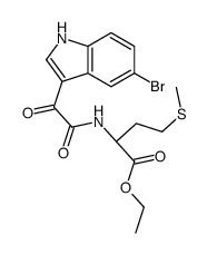 ethyl (2S)-2-[[2-(5-bromo-1H-indol-3-yl)-2-oxoacetyl]amino]-4-methylsulfanylbutanoate结构式